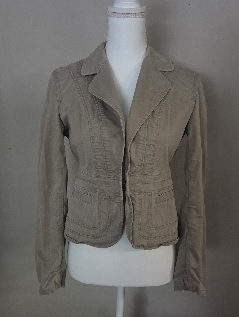 The Limited Khaki Fitted Blazer